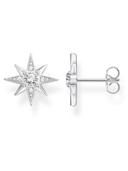 Thomas Sabo White Sparkling Star 925 Silver Earrings - Image 1 of 4