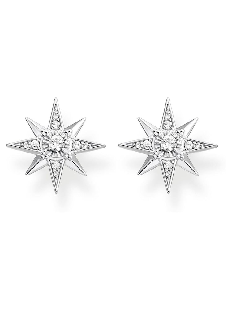Thomas Sabo White Sparkling Star 925 Silver Earrings - Image 2 of 4