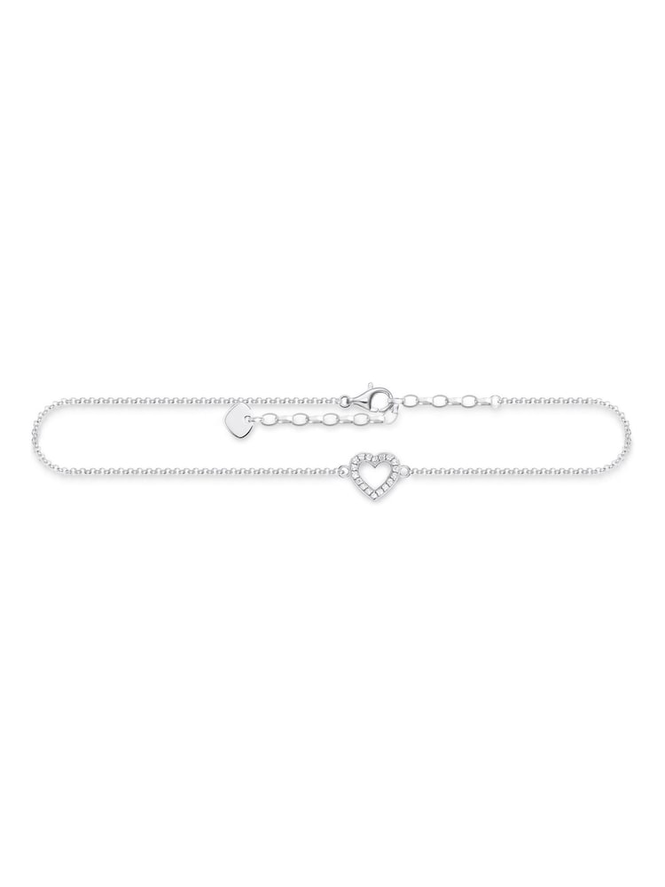 Thomas Sabo White Heart 925 zirconia Anklet - Image 1 of 3