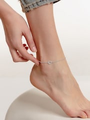 Thomas Sabo White Heart 925 zirconia Anklet - Image 3 of 3