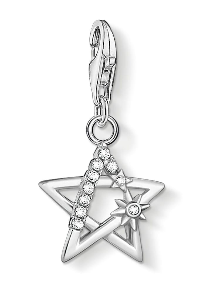 Thomas Sabo White Sparkling Shooting Star Charm Bracelet- Zirconia Stones - Image 1 of 4 Thomas Sabo White Sparkling Shooting Star Charm Bracelet- Zirconia Stones - Image 1 of 4