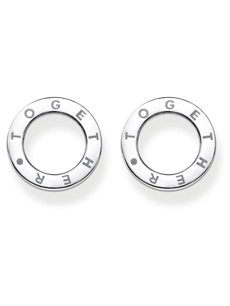 Thomas Sabo Silver Together Circles 925 Engraved Earrings - Image 2 of 4