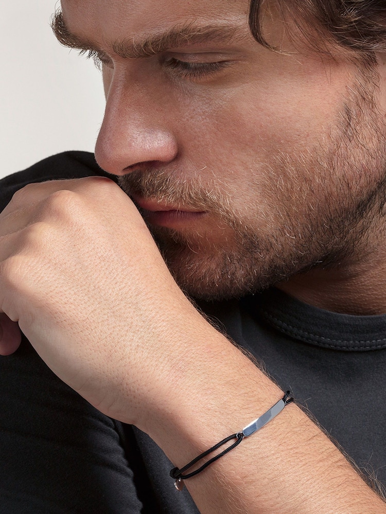 Thomas Sabo Black Rebel Chic Adjustable Textile Bracelet - Image 2 of 3
