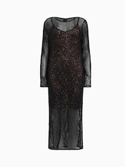 AllSaints Black 100% Cotton Maxi Rosalie Dress - Image 6 of 6