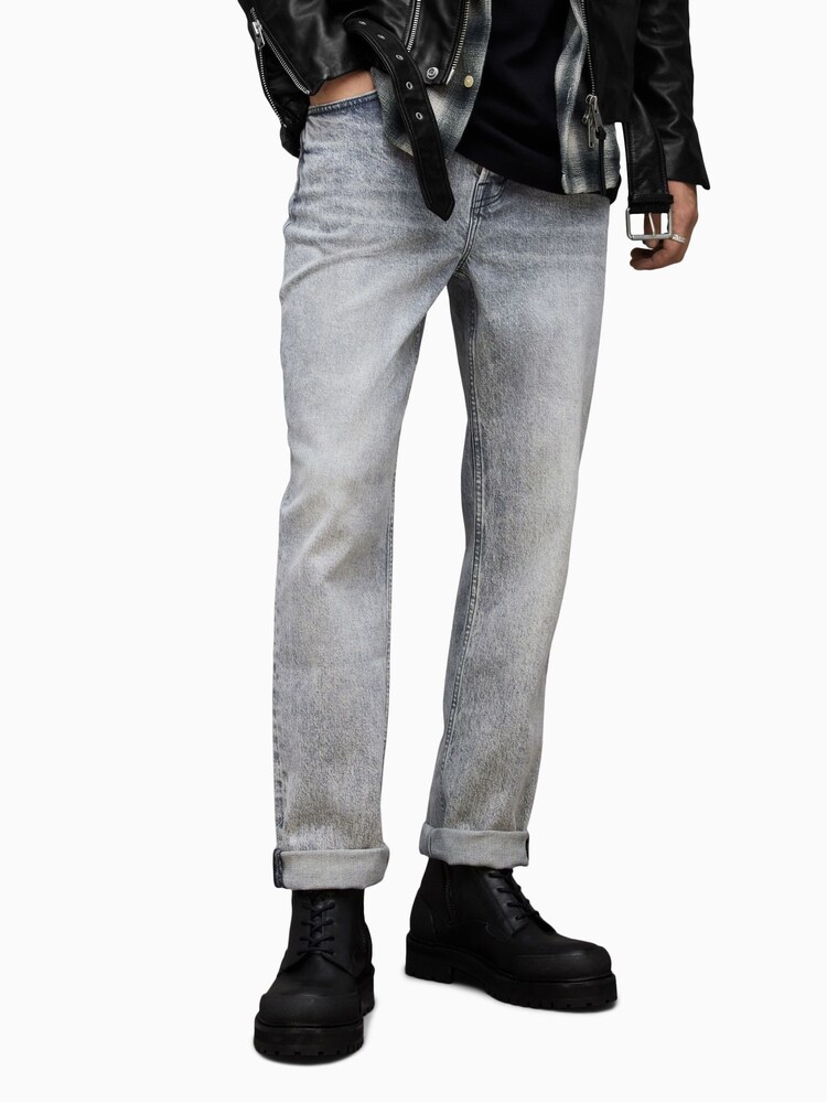 AllSaints Grey 100% Cotton Curtis Jeans - Image 1 of 5
