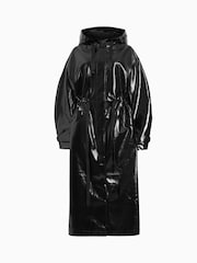 AllSaints Black Erna Trench Coat - Image 7 of 7
