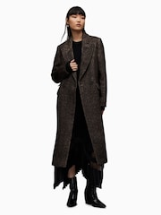 AllSaints Black Elyria Coat - Image 3 of 7