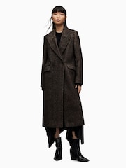 AllSaints Black Elyria Coat - Image 4 of 7