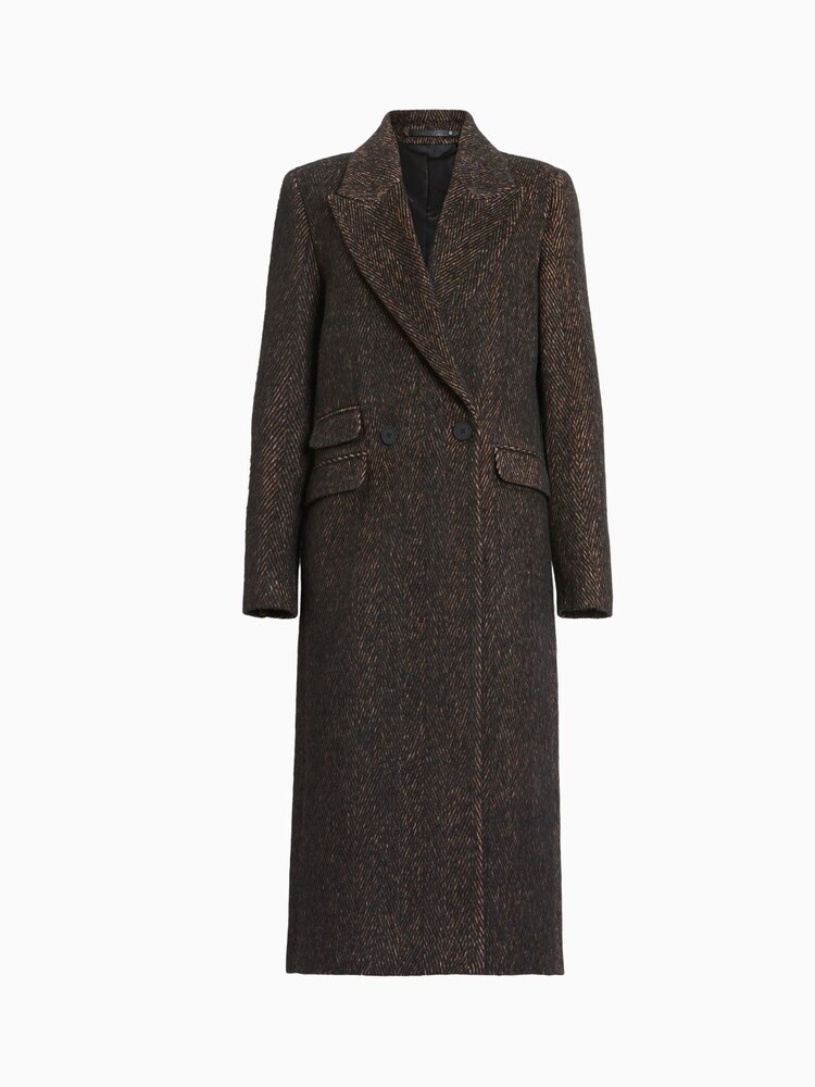 AllSaints Black Elyria Coat - Image 7 of 7 AllSaints Black Elyria Coat - Image 7 of 7