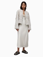 AllSaints White Hania Jacket - Image 1 of 7