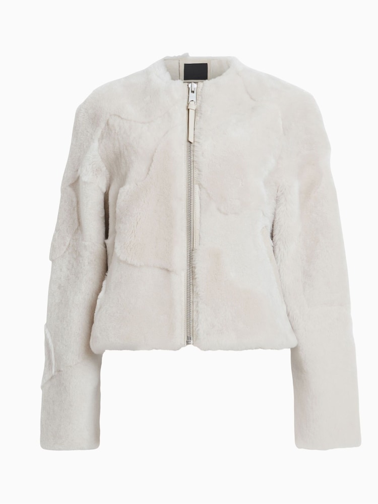 AllSaints White Hania Jacket - Image 7 of 7