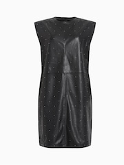 AllSaints Black Pinstud Mika Dress - Image 6 of 6