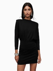 AllSaints Black Mini Mika Tank Dress - Image 3 of 9