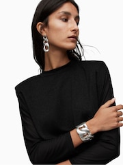 AllSaints Black Mini Mika Tank Dress - Image 6 of 9