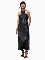 AllSaints Black Betina Diana Dress - Image 1 of 7