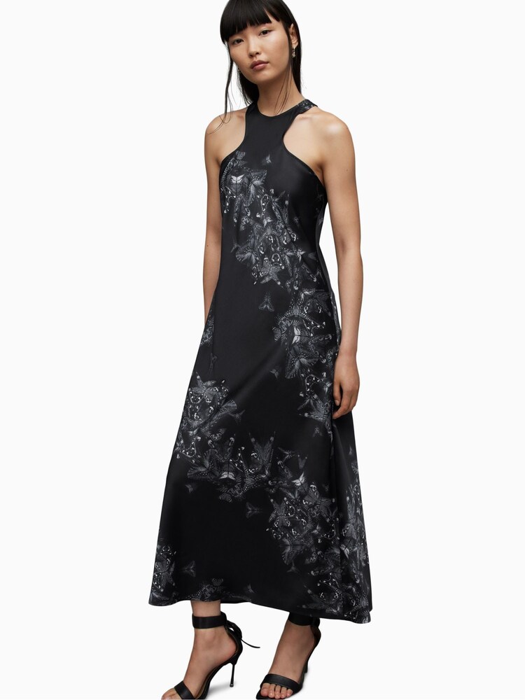 AllSaints Black Betina Diana Dress - Image 3 of 7