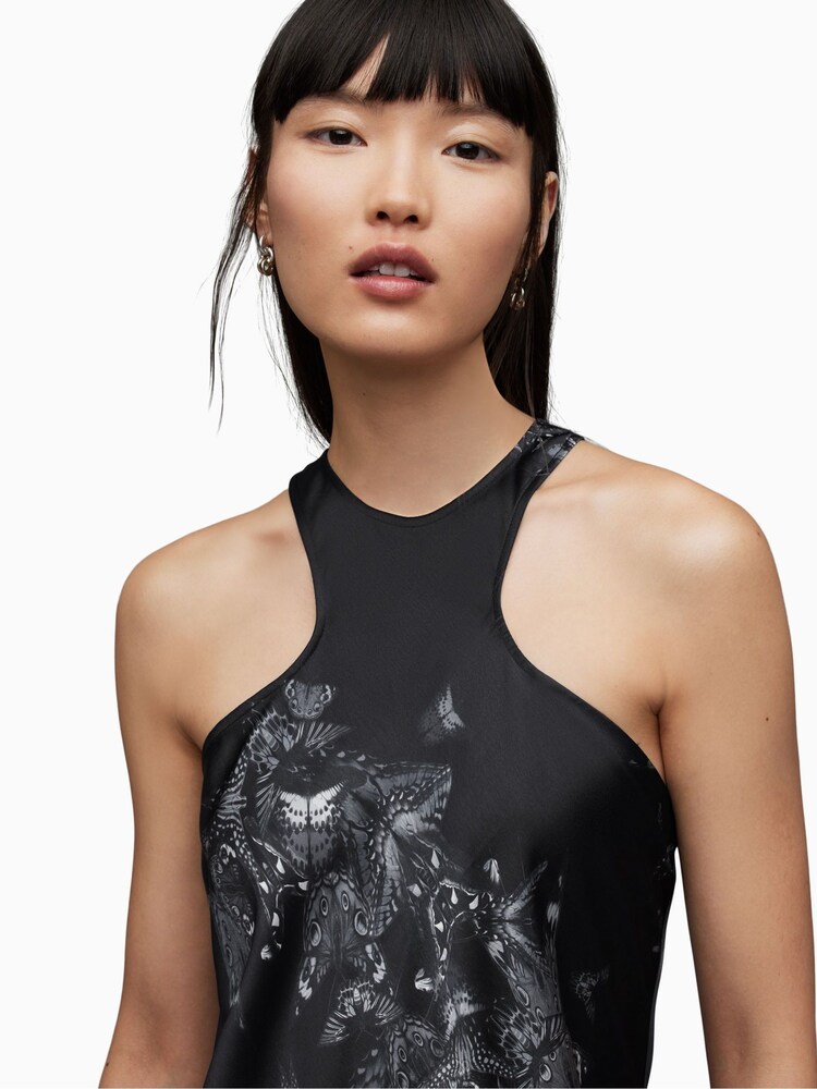 AllSaints Black Betina Diana Dress - Image 5 of 7