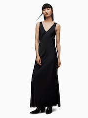 AllSaints Black Amos Mercer Dress - Image 4 of 8