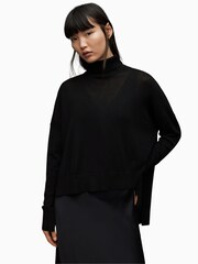 AllSaints Black Amos Mercer Dress - Image 5 of 8
