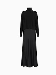 AllSaints Black Amos Mercer Dress - Image 8 of 8