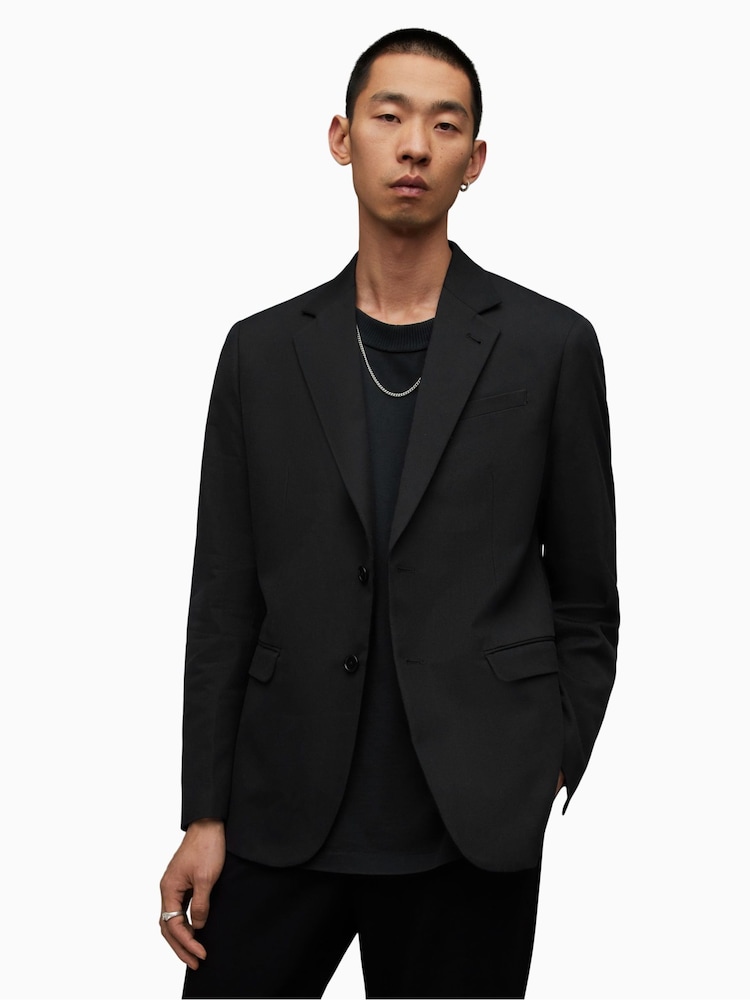 AllSaints Black Tallis Blazer - Image 1 of 9