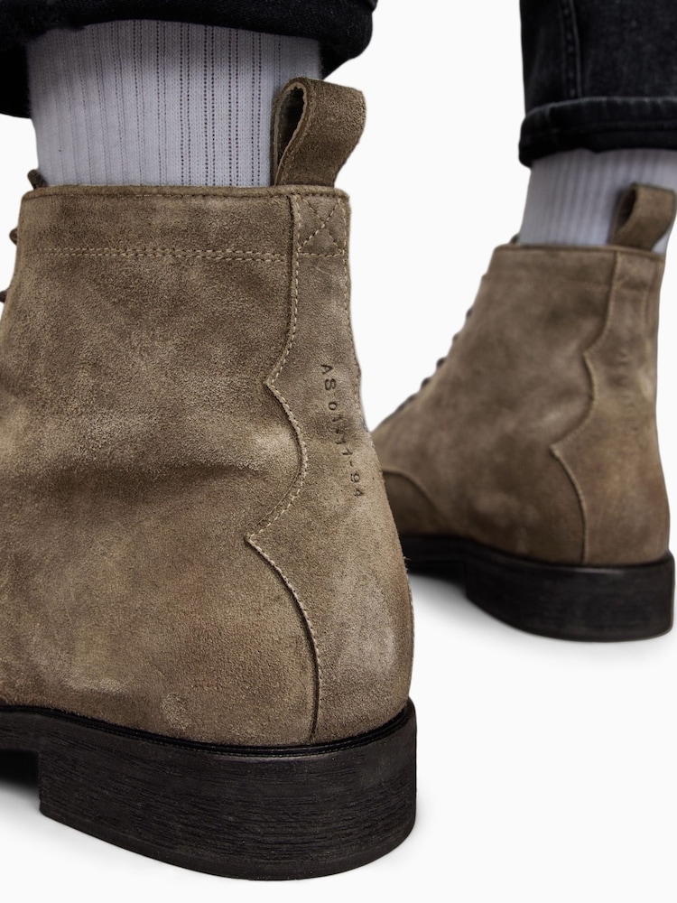 AllSaints Green Drago Suede Boots - Image 6 of 6