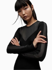 AllSaints Black Flete Dress - Image 4 of 5