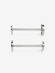 Chrome Next Set of 2 Stud Curtain Holdbacks - Image 2 of 3