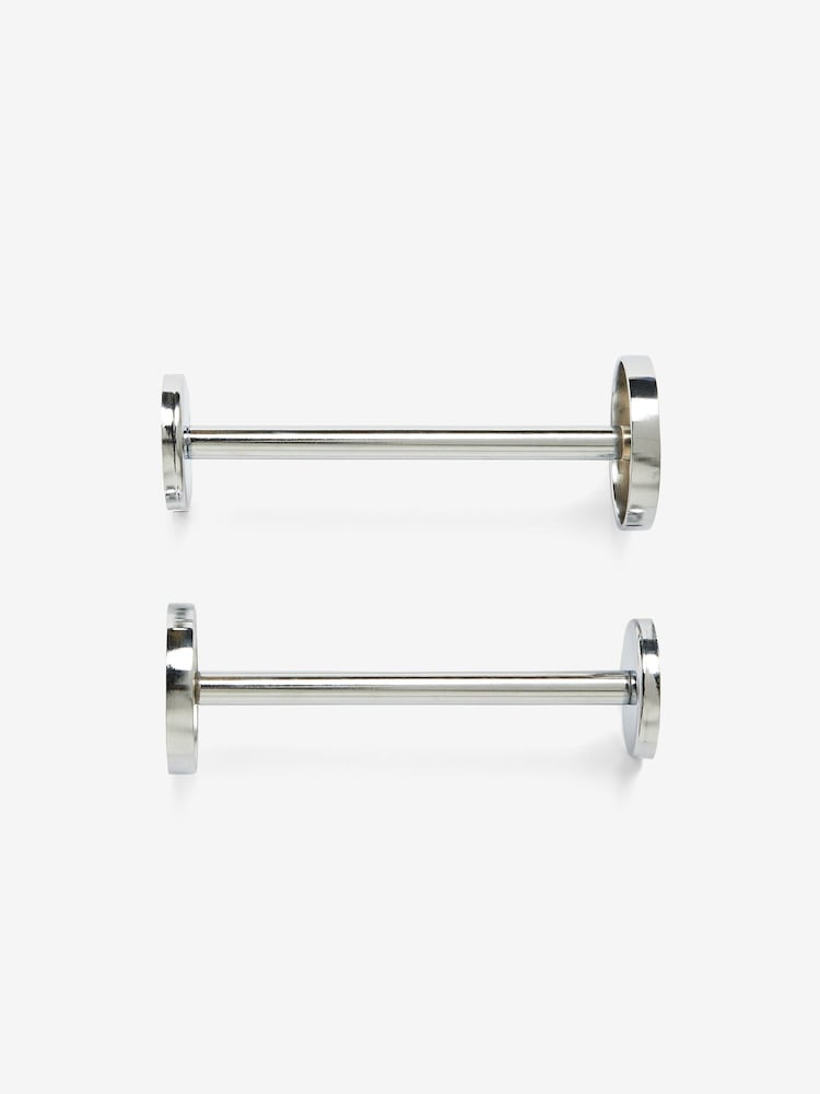 Chrome Next Set of 2 Stud Curtain Holdbacks - Image 2 of 3