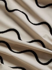 Monochrome Tufted Wave 100% Cotton Duvet Cover and Pillowcase Set - Image 3 of 4