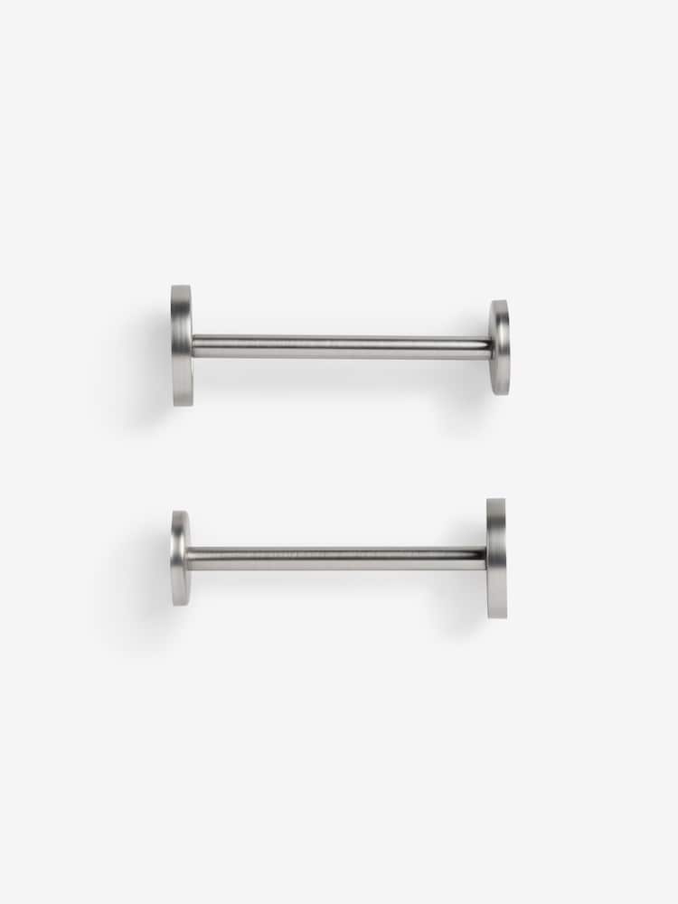 Brushed Silver Next Set of 2 Stud Curtain Holdbacks - Image 2 of 4