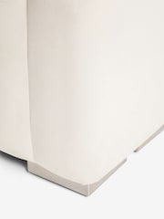 Soft Velvet Natural Oyster Mayfair Upholstered Ottoman Standard Blanket Box - Image 5 of 6