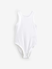Black/White High Neck Ribbed Racer Vest Tops 2 Pack - Image 9 of 10