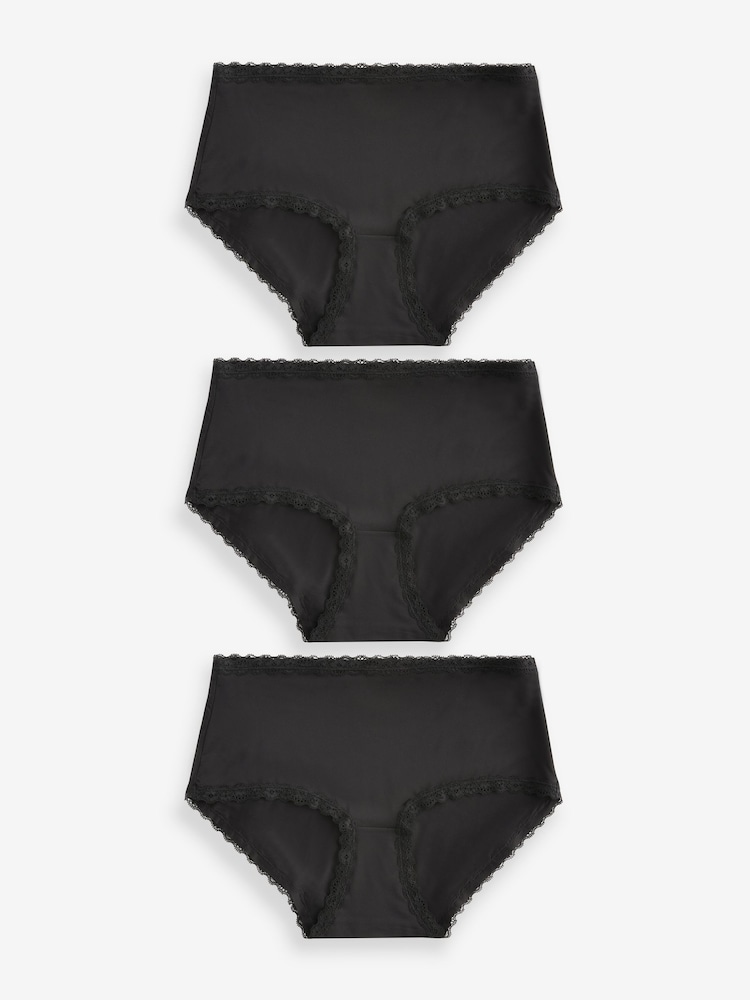 Black Midi Knickers 3 Pack - Image 6 of 6