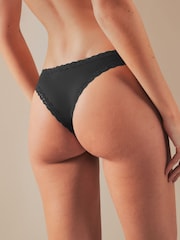 Black Brazilian Knickers 3 Pack - Image 3 of 6