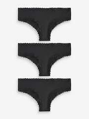 Black Hipster Knickers 3 Pack - Image 2 of 8