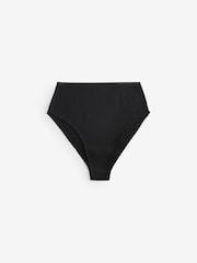 Black High Rise High Leg Cotton Rib Knickers 3 Pack - Image 5 of 5