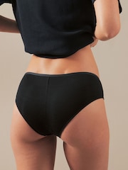Black Hipster Cotton Rib Knickers 3 Pack - Image 4 of 7