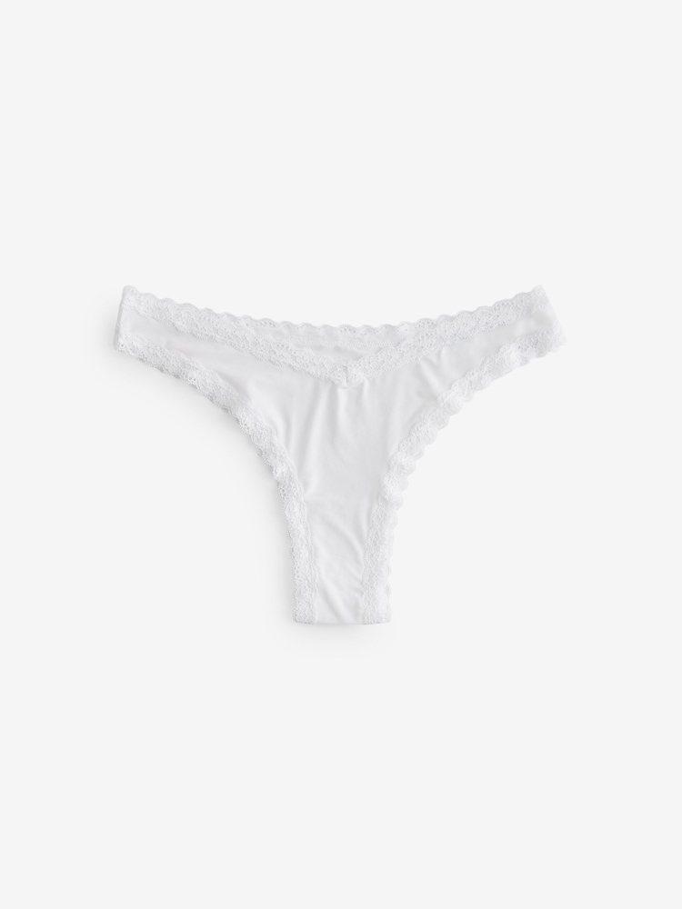 Green/White Brazilian Knickers 3 Pack - Image 1 of 2