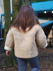 The Little Tailor Baby Quilted Reversible Plush Lined Sherpa Fleece Jacket - Image 2 of 8