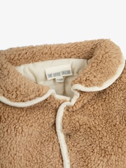 The Little Tailor Baby Quilted Reversible Plush Lined Sherpa Fleece Jacket - Image 5 of 8