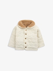 The Little Tailor Baby Quilted Reversible Plush Lined Sherpa Fleece Jacket - Image 6 of 8