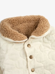 The Little Tailor Baby Quilted Reversible Plush Lined Sherpa Fleece Jacket - Image 8 of 8