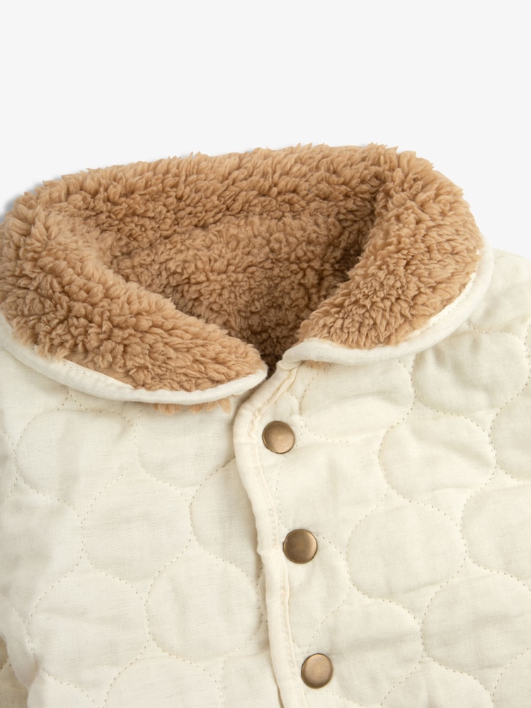 The Little Tailor Baby Quilted Reversible Plush Lined Sherpa Fleece Jacket - Image 8 of 8