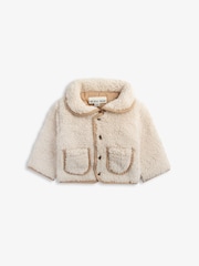 The Little Tailor Baby Quilted Reversible Plush Lined Sherpa Fleece Jacket - Image 1 of 10