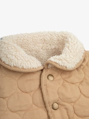 The Little Tailor Baby Quilted Reversible Plush Lined Sherpa Fleece Jacket - Image 6 of 10