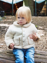The Little Tailor Baby Quilted Reversible Plush Lined Sherpa Fleece Jacket - Image 7 of 10