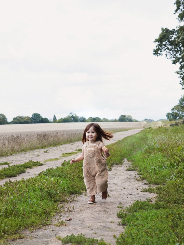 The Little Tailor Sherpa Fleece Cosy Baby Dungaree - Image 2 of 5