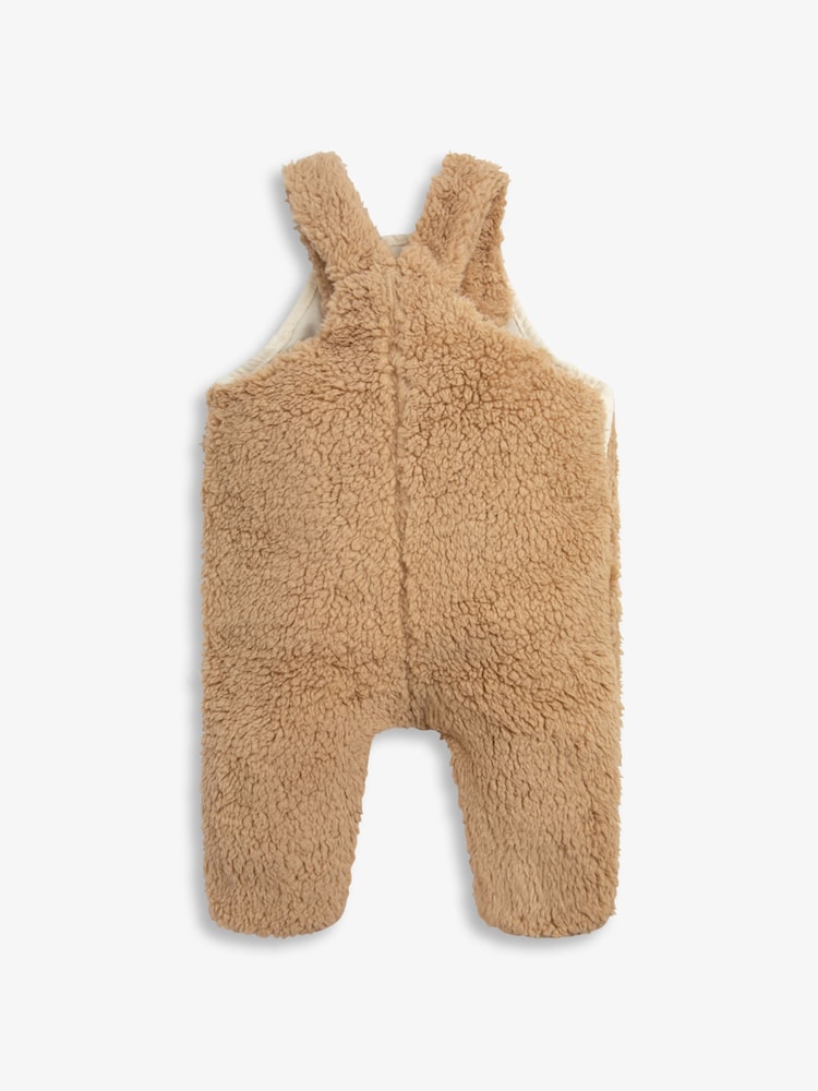 The Little Tailor Sherpa Fleece Cosy Baby Dungaree - Image 4 of 5