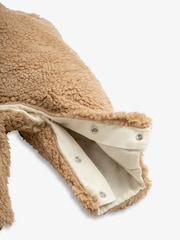The Little Tailor Sherpa Fleece Cosy Baby Dungaree - Image 5 of 5